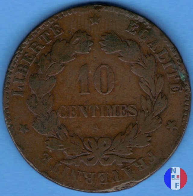 10 centesimi Cerere 1876 (Parigi)