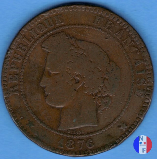 10 centesimi Cerere 1876 (Parigi)