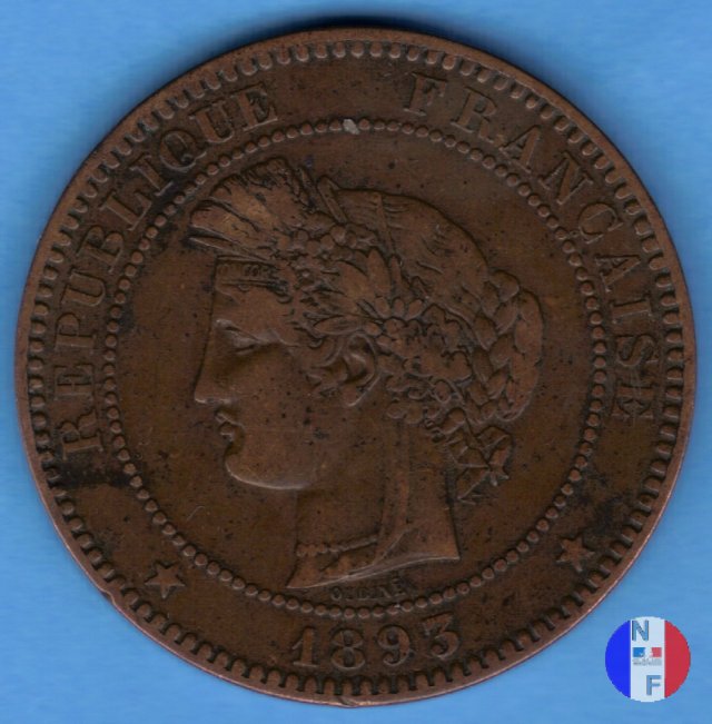 10 centesimi Cerere 1893 (Parigi)