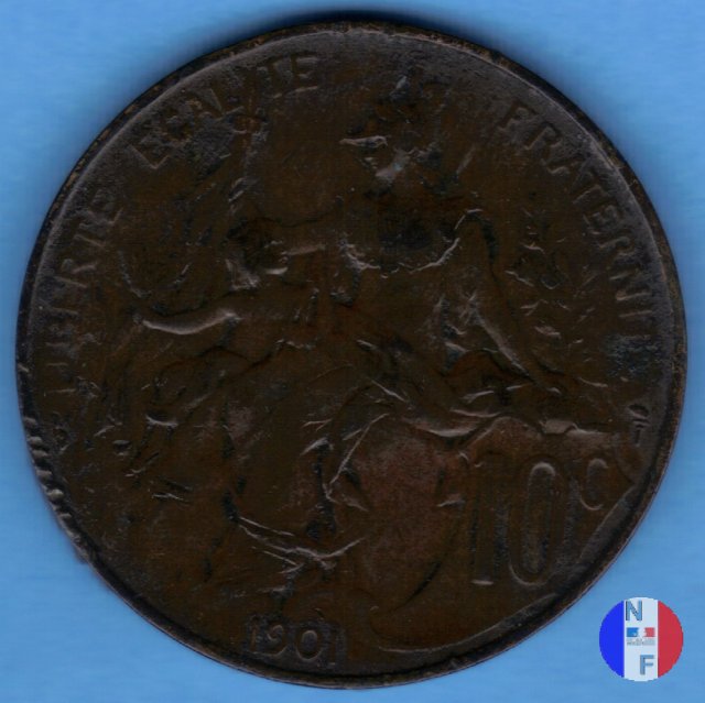 10 centesimi Dupuis 1901 (Parigi)