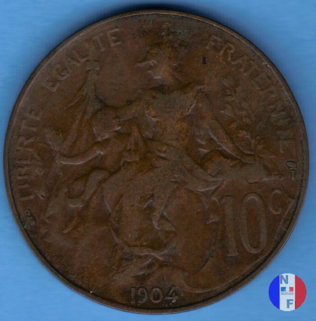 10 centesimi Dupuis 1904 (Parigi)