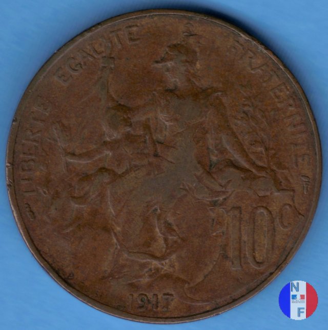 10 centesimi Dupuis 1917 (Parigi)