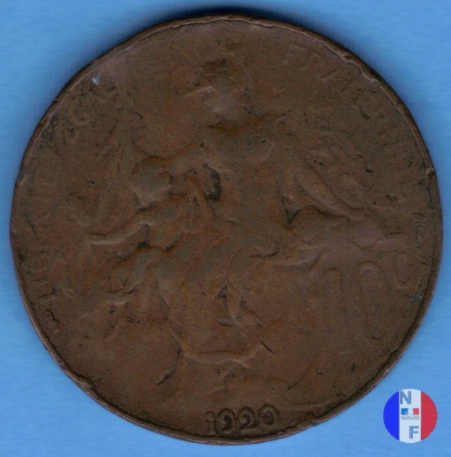 10 centesimi Dupuis 1920 (Parigi)