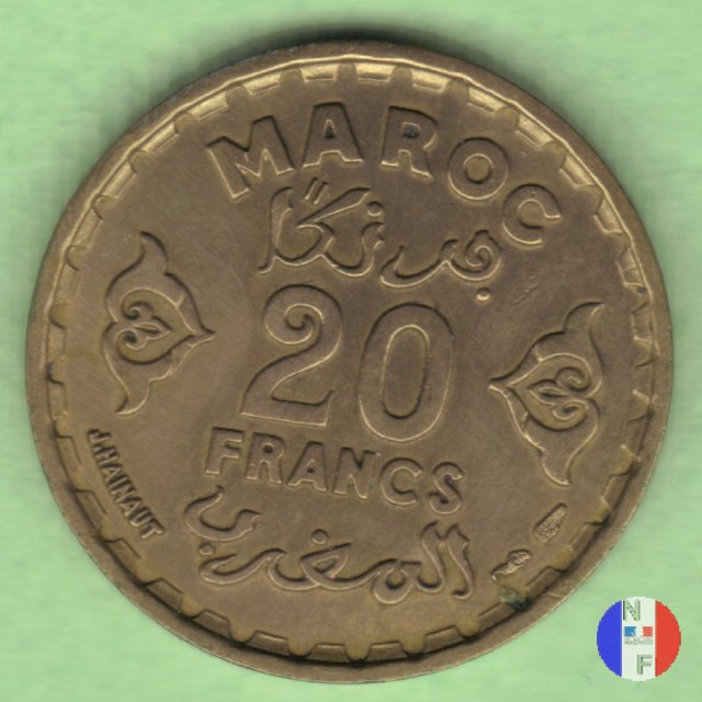 20 franchi - bronzo-alluminio 1952 (Parigi)