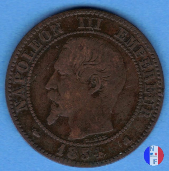 2 centesimi - testa nuda 1854 (Bordeaux)