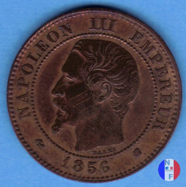 2 centesimi - testa nuda 1856 (Bordeaux)