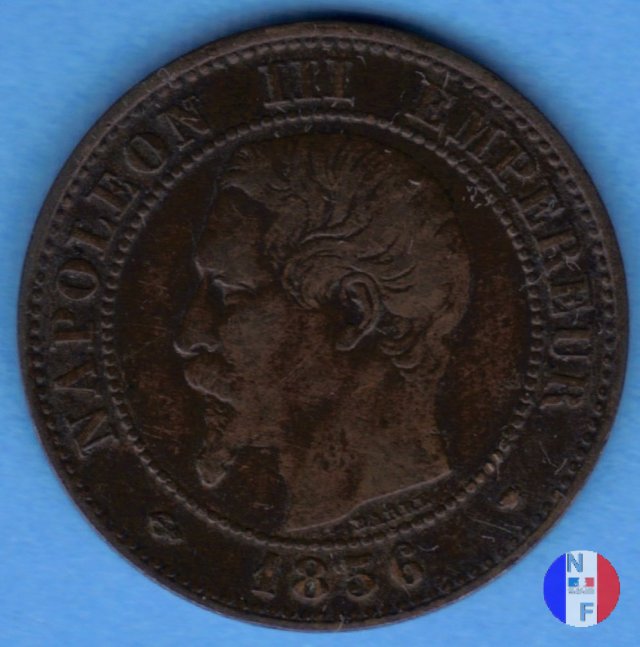 2 centesimi - testa nuda 1856 (Marsiglia)