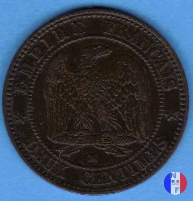 2 centesimi - testa nuda 1856 (Marsiglia)