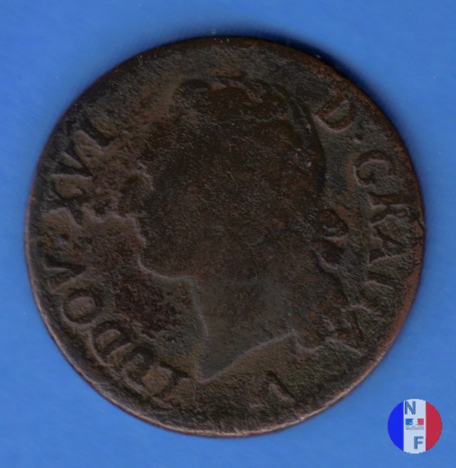 3 deniers (liard) 1782 (Lilla)