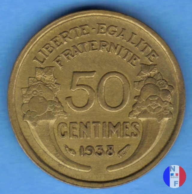 50 centesimi Morlon 1938 (Parigi)