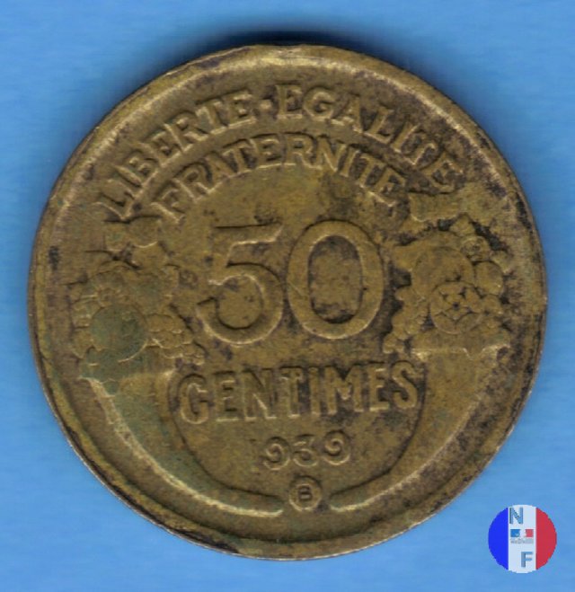 50 centesimi Morlon 1939 (Bruxelles)