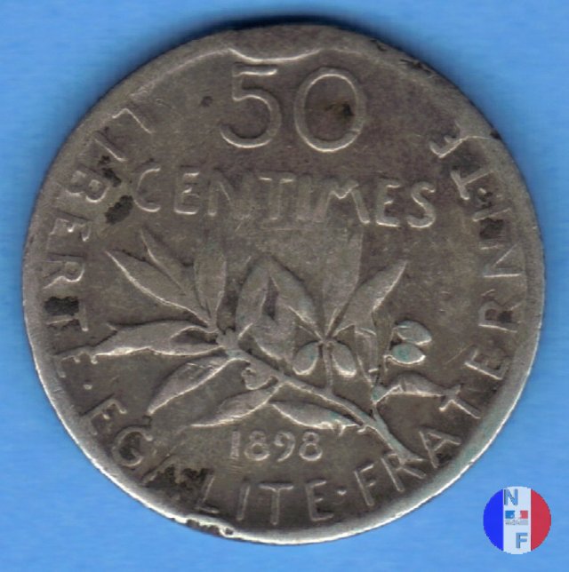 50 centesimi seminatrice 1898 (Parigi)