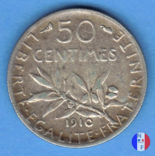 50 centesimi seminatrice 1910 (Parigi)