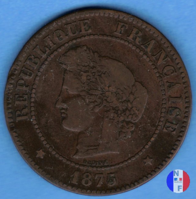 5 centesimi Cerere 1875 (Bordeaux)