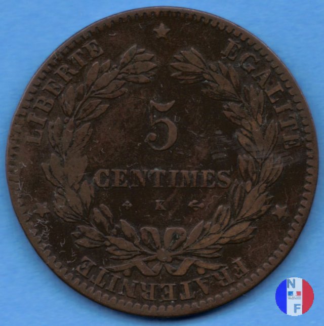 5 centesimi Cerere 1875 (Bordeaux)