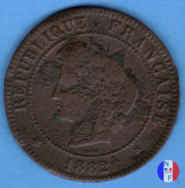 5 centesimi Cerere 1882 (Parigi)