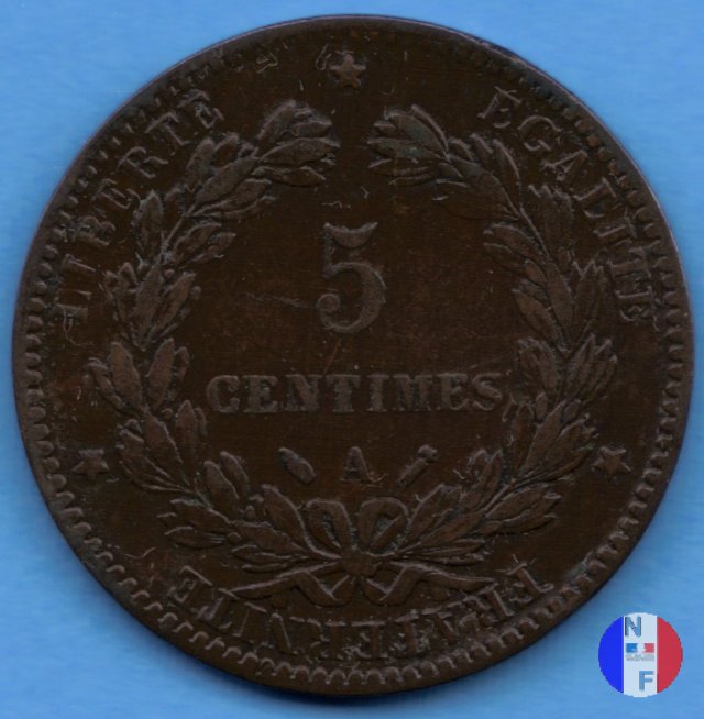 5 centesimi Cerere 1890 (Parigi)