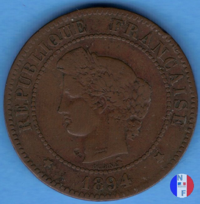 5 centesimi Cerere 1894 (Parigi)