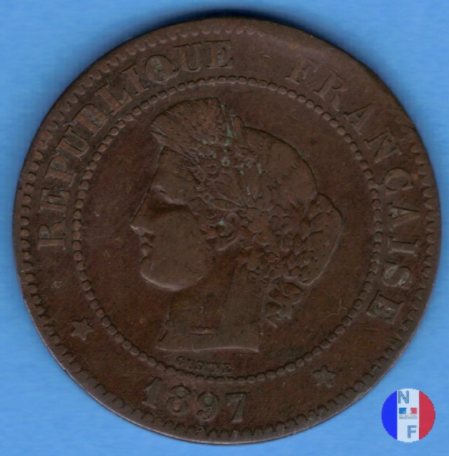 5 centesimi Cerere 1897 (Parigi)