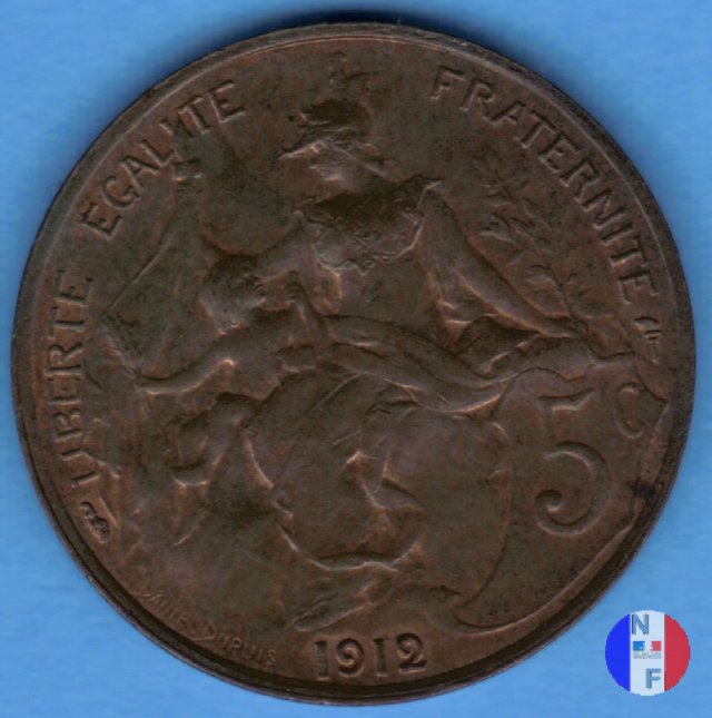 5 centesimi Dupuis 1912 (Parigi)