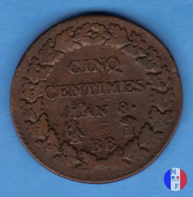 5 centesimi 1799-1800 (Strasburgo)