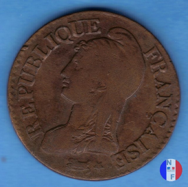 5 centesimi 1799-1800 (Strasburgo)