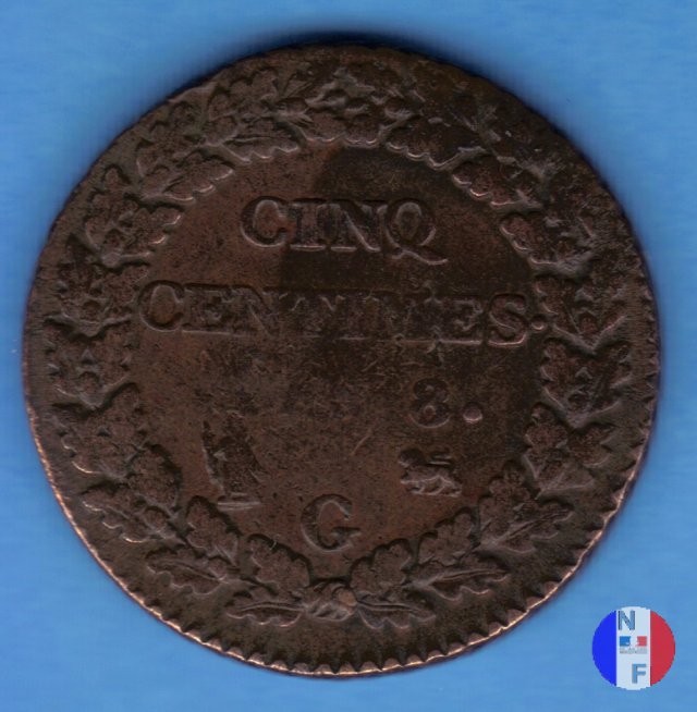 5 centesimi 1799-1800 (Ginevra)