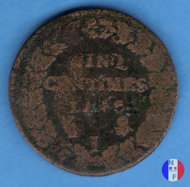 5 centesimi 1799-1800 (Limoges)