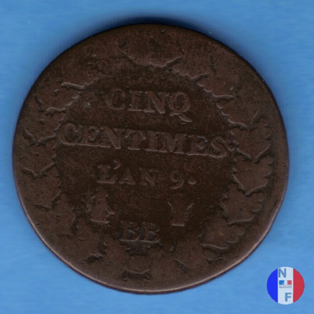 5 centesimi 1800-1801 (Strasburgo)