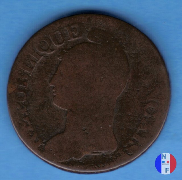 5 centesimi 1800-1801 (Strasburgo)