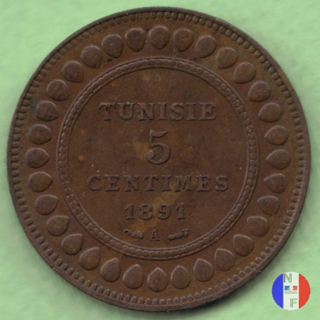 5 centesimi 1891 (Parigi)