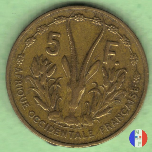 5 franchi A.O.F. 1956 (Parigi)