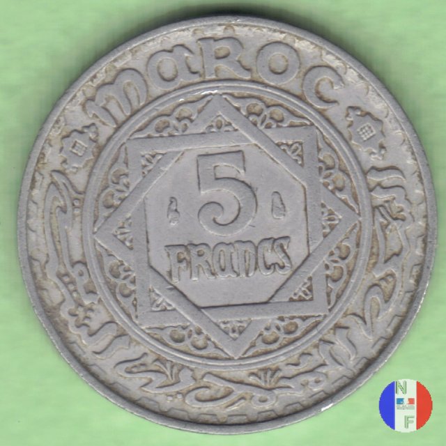 5 franchi - alluminio 1951 (Parigi)