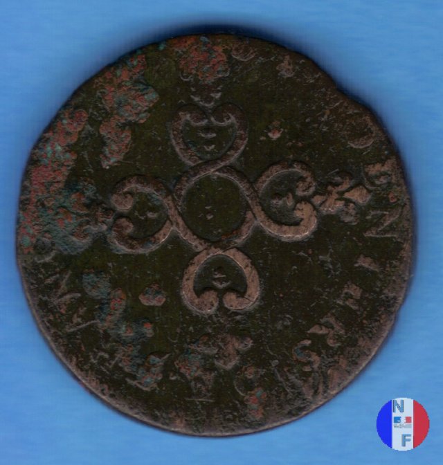 6 denari (dardennes) 1710 (Aix-en-provence)