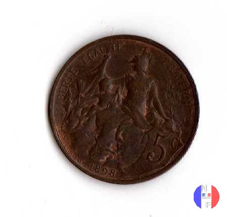 5 centesimi Dupuis 1898 (Parigi)