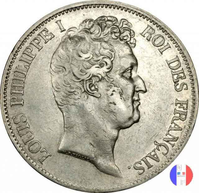 5 franchi - testa nuda 1830 (Parigi)