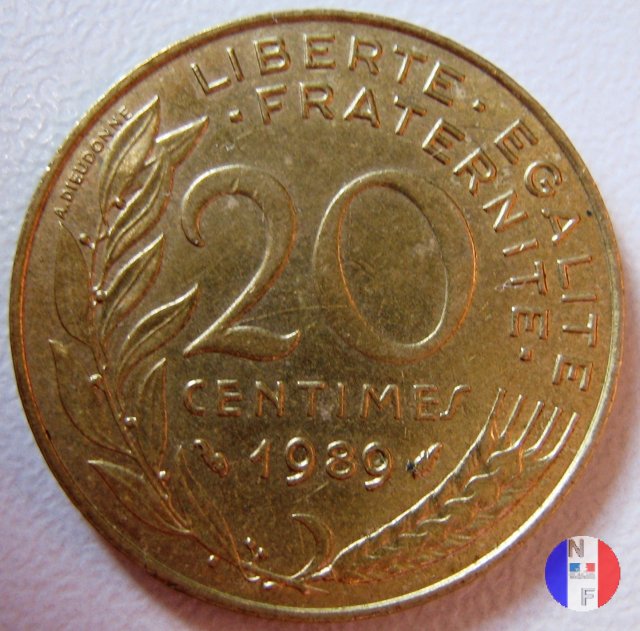 20 centesimi 1989 (Pessac)