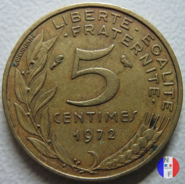 5 centesimi Marianna 1972 (Parigi)