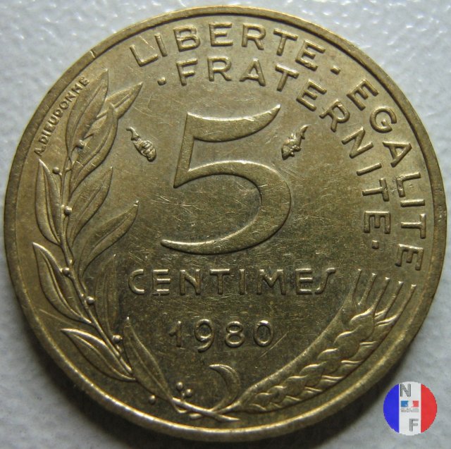 5 centesimi Marianna 1980 (Pessac)