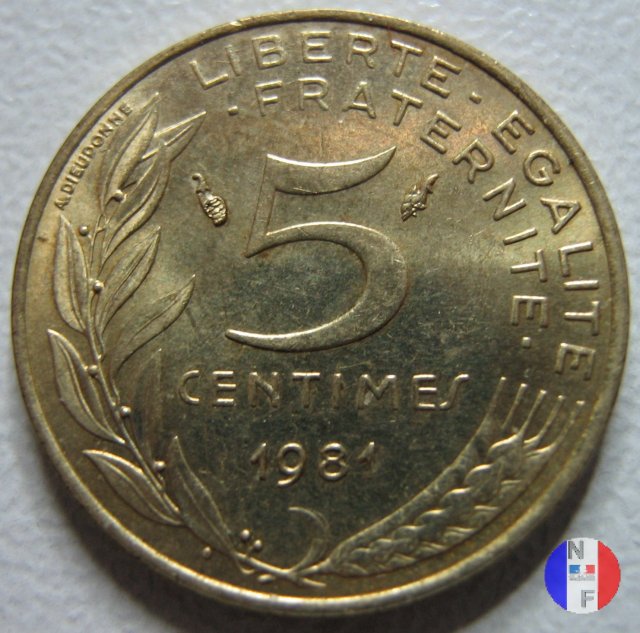 5 centesimi Marianna 1981 (Pessac)