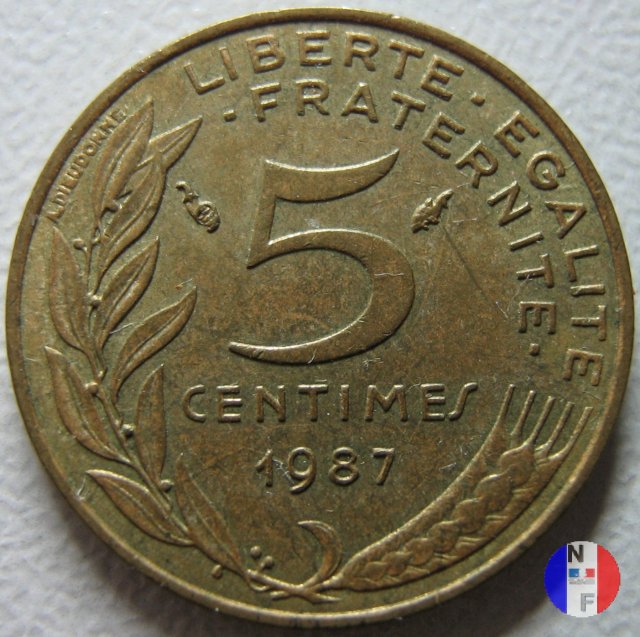 5 centesimi Marianna 1987 (Pessac)