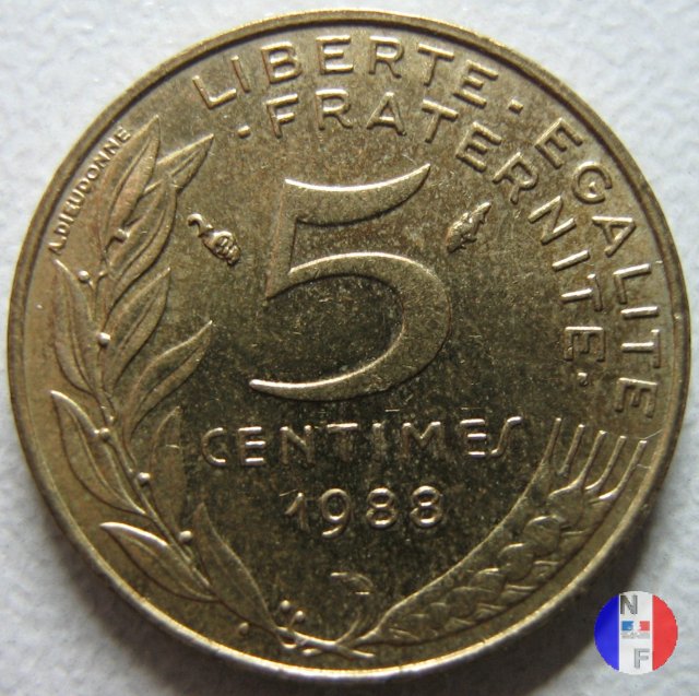 5 centesimi Marianna 1988 (Pessac)