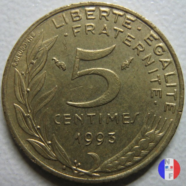 5 centesimi Marianna 1993 (Pessac)