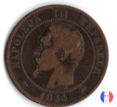 10 centesimi - testa nuda 1854 (Parigi)