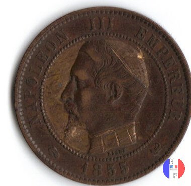 10 centesimi - testa nuda 1855 (Lilla)