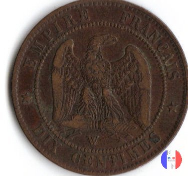 10 centesimi - testa nuda 1855 (Lilla)