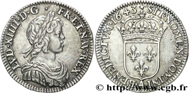 5 sols (1/12 di scudo) 1643 (Paris)