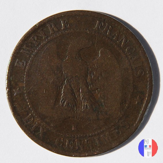 10 centesimi - testa nuda 1857 (Bordeaux)