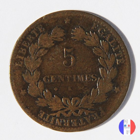 5 centesimi Cerere 1874 (Bordeaux)