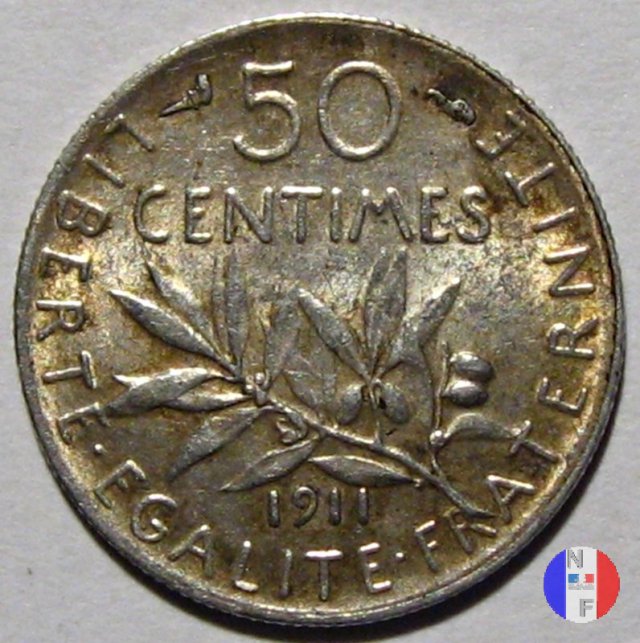 50 centesimi seminatrice 1911 (Parigi)